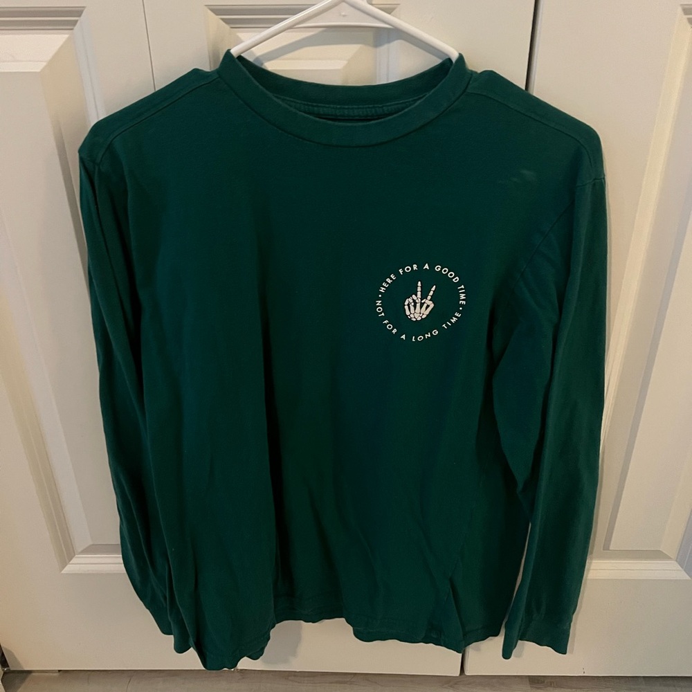 Kids Green Long Sleeve Shirt